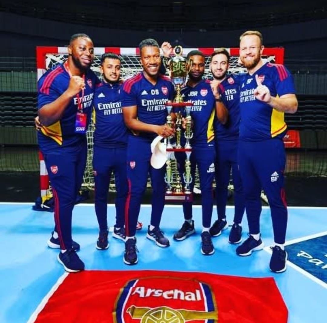 Naz with Arsenal Academy